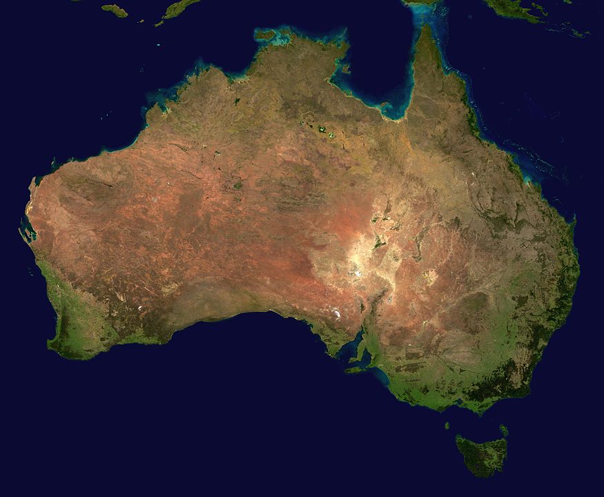 Австралия. Снимок со спутника