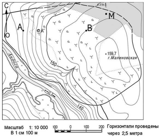 Как называется линия на плане или карте соединяющая точки с одинаковой абсолютной высотой ответ